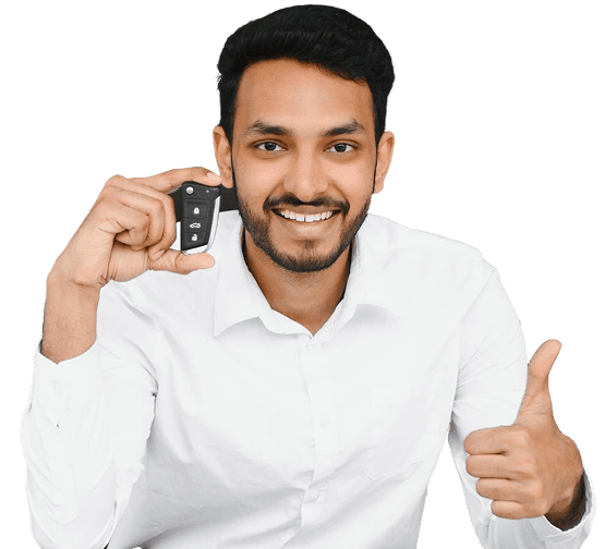 Happy customer with loan