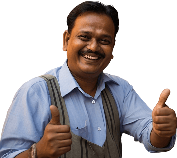 Happy customer with loan