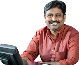 Happy retailer in his shop