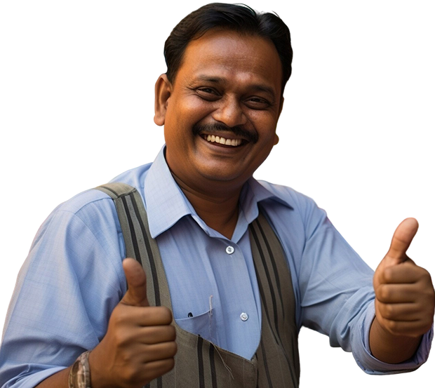 Happy customer with loan